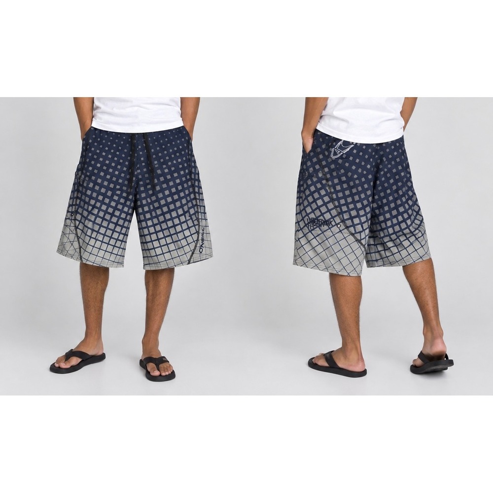 Y2K 90s Oneil long baggy board shorts swim trunks hyper freak drawstring 36